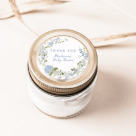 Adesivo Chá de fraldas Floral Azul Delicado