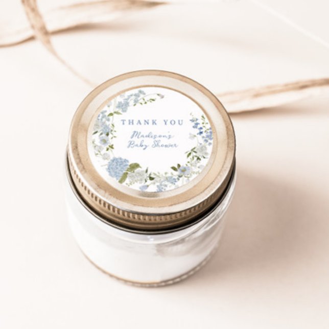 Adesivo Chá de fraldas Floral Azul Delicado (Criador carregado)