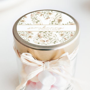 Adesivo Chá de fraldas Floral de Primavera Asbunny