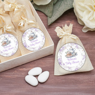 Adesivo Chá de fraldas Floral do Jardim Lavanda do Tea Par