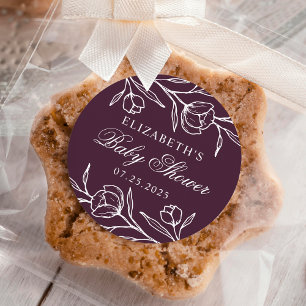 Adesivo Chá de fraldas Floral Puro Escrito