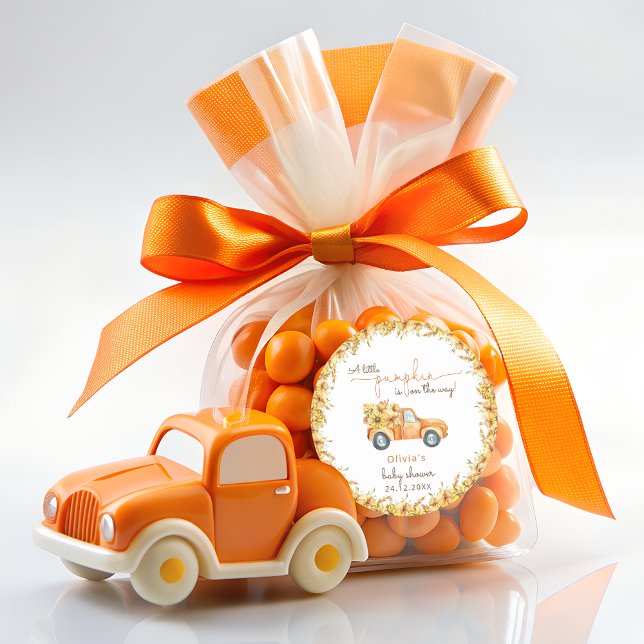 Adesivo Chá de fraldas Floral Russo Pumpkin Fall (Criador carregado)