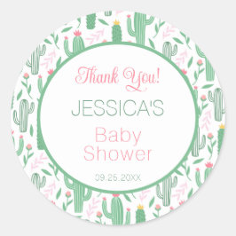 Adesivo Chá de fraldas Floral Suculente para Sucultura do