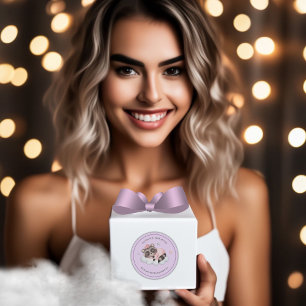 Adesivo Chá de fraldas Gentcoon Lilac Obrigado