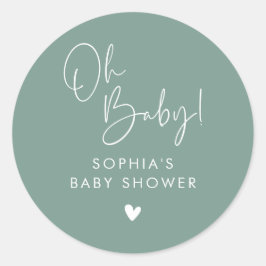 Adesivo Chá de fraldas Green Oh Baby Modern Boho