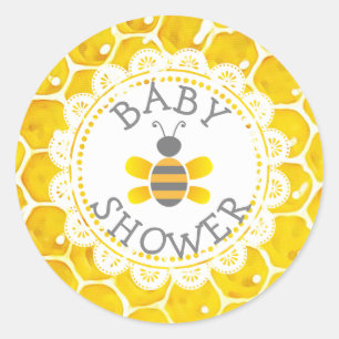 Adesivo Chá de fraldas Honeybee Themed Honeycomb Stickers