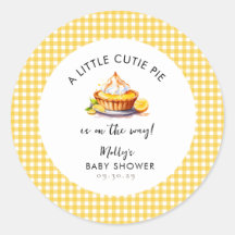 Chá de fraldas Lemon Little Cutie Pie Gingham