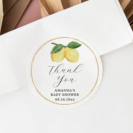 Adesivo Chá de fraldas Lemon Obrigado