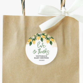 Adesivo Chá de fraldas Lemon Obrigado