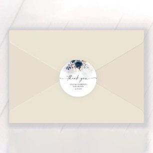 Adesivo Chá de fraldas marinho azul e Rosa empoeirado