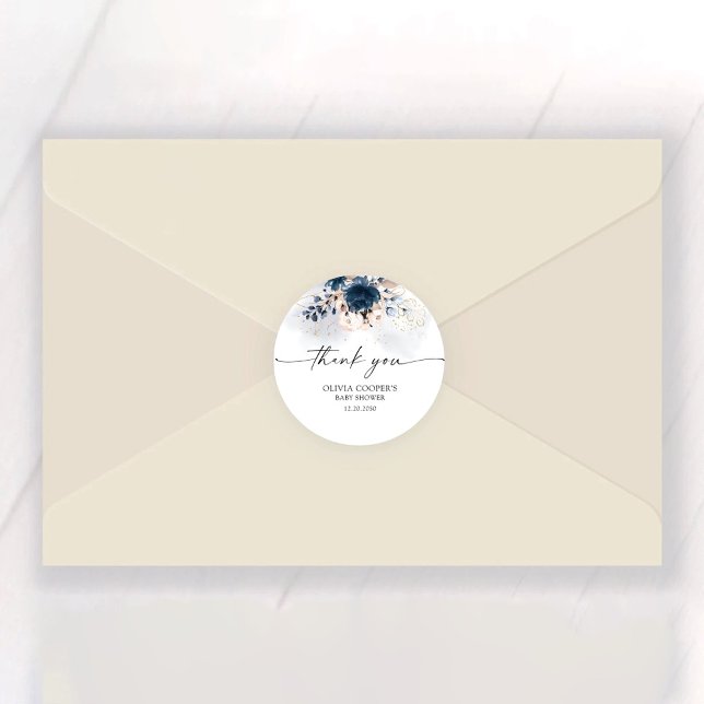 Adesivo Chá de fraldas marinho azul e Rosa empoeirado (Criador carregado)