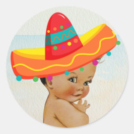 Adesivo Chá de fraldas mexicano com Vintage Baby
