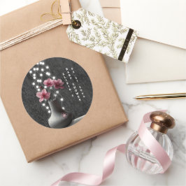 Adesivo Chá de fraldas Minimalista de Flores de Cereja