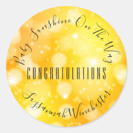 Adesivo Chá de fraldas Modelo Neutro de Gênero Laranja Ama