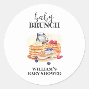 Adesivo Chá de fraldas Moderno de Berry Pancake Brunch