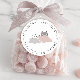 Adesivo Chá de fraldas moderno de padrão de Kitten