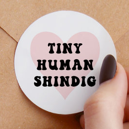 Adesivo Chá de fraldas Moderno do Shindig Humano Pequeno