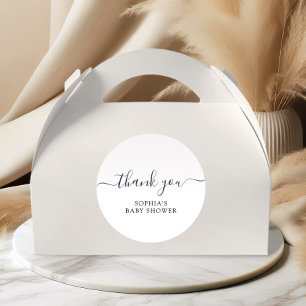 Adesivo Chá de fraldas Moderno Minimalista Obrigado