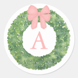 Adesivo Chá de fraldas Monograma Envelope Seals Bebê Rosa 