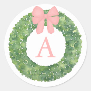 Adesivo Chá de fraldas Monograma Envelope Selos Baby Pink