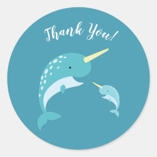 Adesivo Chá de fraldas Narwhal