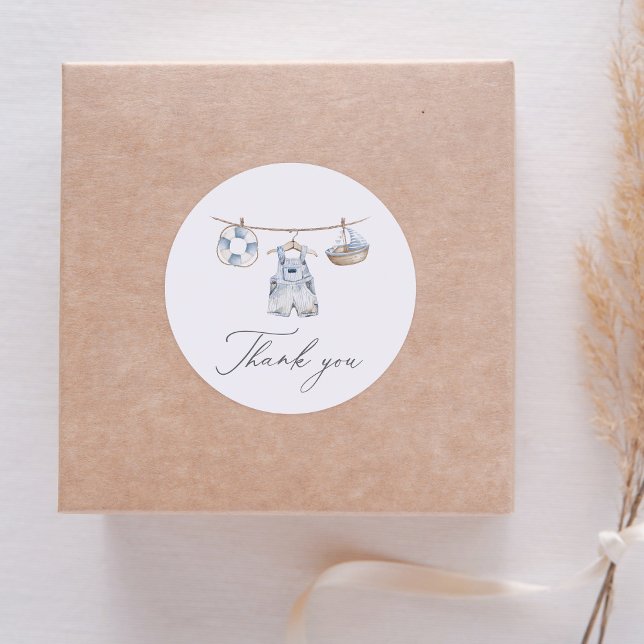 Adesivo Chá de fraldas Náutico (Criador carregado)