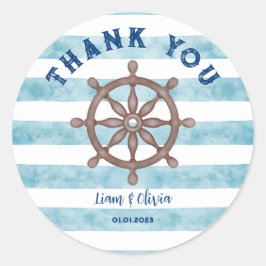 Adesivo Chá de fraldas Náutico Azul-Cinto Obrigado