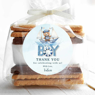 Adesivo Chá de fraldas Náutico Náutico De Barco Azul