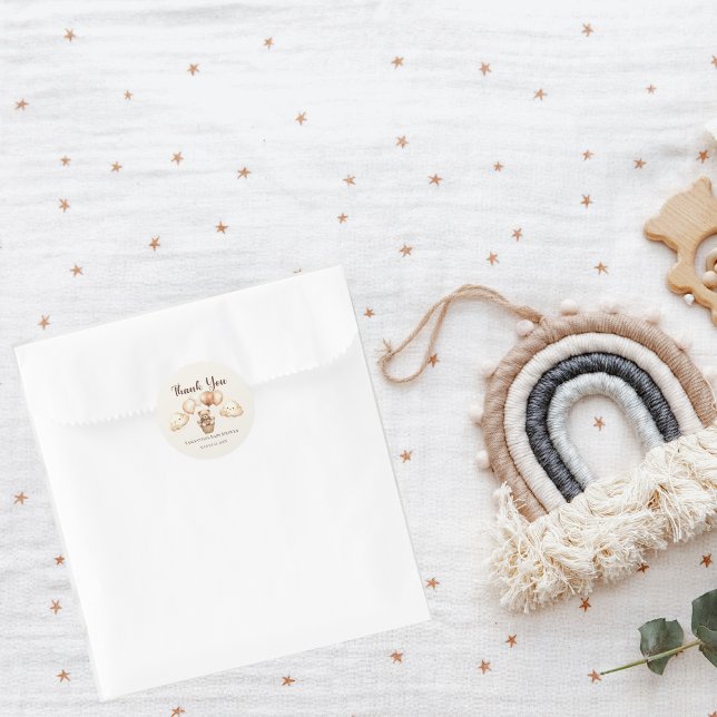 Adesivo Chá de fraldas neutro do urso de corte (Criador carregado)