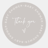 Chá de fraldas Obrigado Favor Label Sticker F201