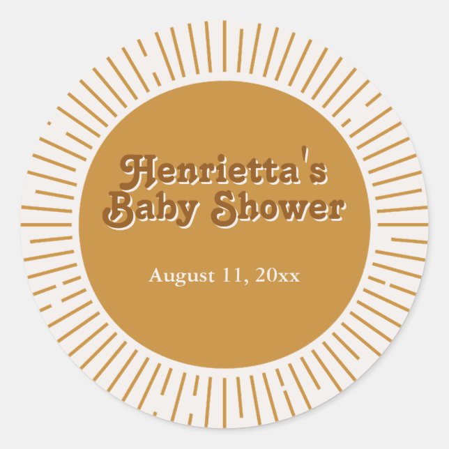 Adesivo Chá de fraldas Obrigado Sticker Aqui Vem O Filho (Frente)