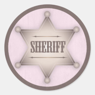 Adesivo Chá de fraldas Ocidental do Xerife Crachá