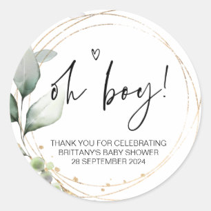 Adesivo chá de fraldas Oh Menino Mãe Para Ser A Favor Da F