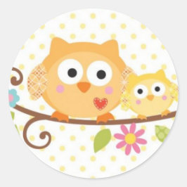 Adesivo Chá de fraldas OWL DA ÁRVORE HAPPI