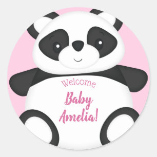Adesivo Chá de fraldas Panda Bear Rosa