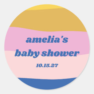 Adesivo Chá de fraldas Personalizado de Reprodução em Bran