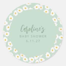 Adesivo Chá de fraldas Personalizado Floral do Boho Pastel