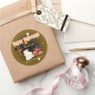 Adesivo Chá de fraldas Personalizado Obrigado Sticker