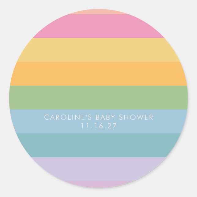 Adesivo Chá de fraldas Personalizado Púrpura de Faixa de P (Frente)