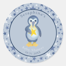 Adesivo Chá de fraldas Pinguim Cujo Bebê