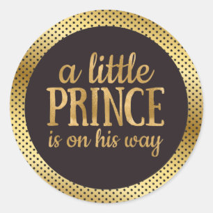 Adesivo Chá de fraldas preto e Dourado