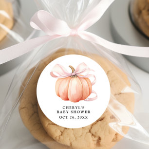 Adesivo Chá de fraldas Pumpkin de Aquarela de Arco Rosa