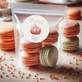 Adesivo Chá de fraldas Pumpkin de Aquarela Rosa