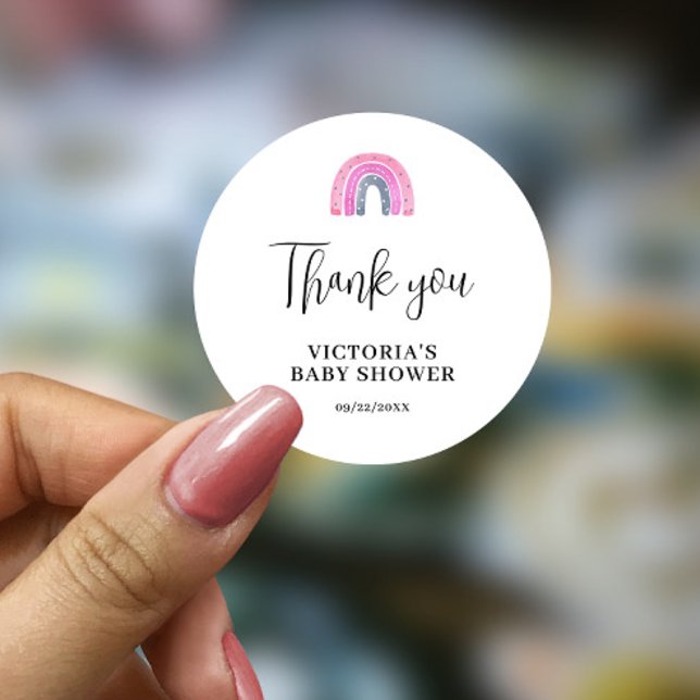 Adesivo Chá de fraldas Rainbow Girl (Criador carregado)