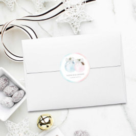 Adesivo Chá de fraldas Revelação do Gênero do Inverno