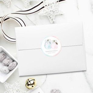 Adesivo Chá de fraldas Revelação do Gênero do Inverno