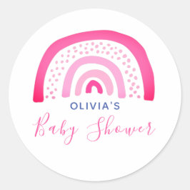 Adesivo Chá de fraldas rosa arco-íris