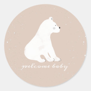 Adesivo Chá de fraldas Rosa de Neve Polar Cub Inverno