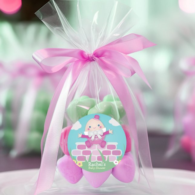 Adesivo Chá de fraldas rosa e elegante (Criador carregado)