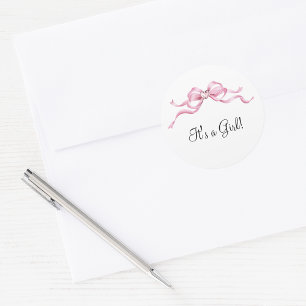 Adesivo Chá de fraldas rosa elegante